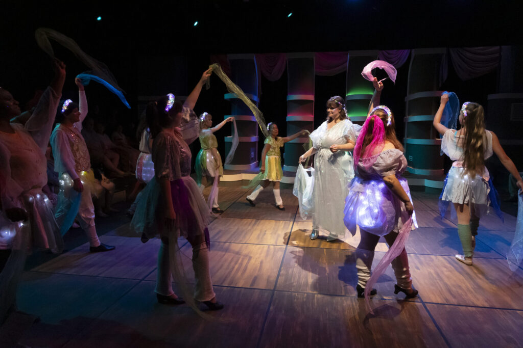 Titania surrounded by fairies in a Midsummer Night's Dream